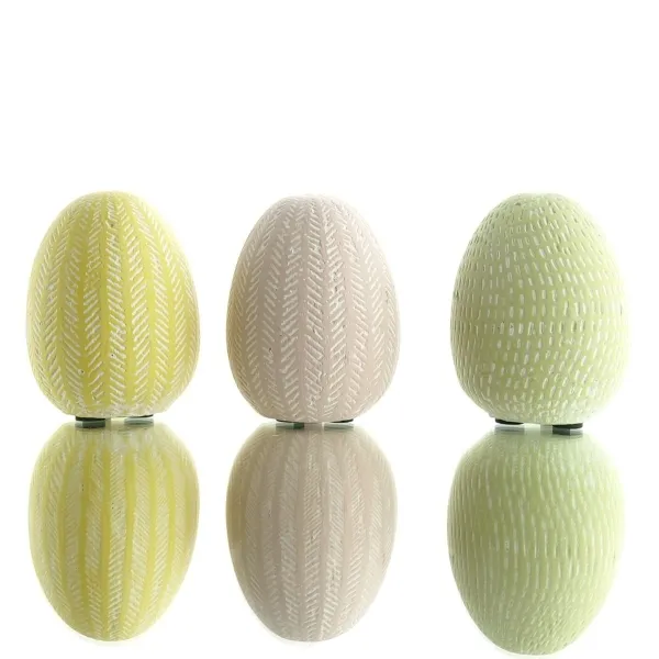 SCHEULEN Osterdeko 3 Eier in 3 Farben zum Stellen Ø ca. 6 cm - Keramik SCHEULEN Osterdeko 3 Eier in 3 Farben zum Stellen Ø ca. 6 cm - Keramik