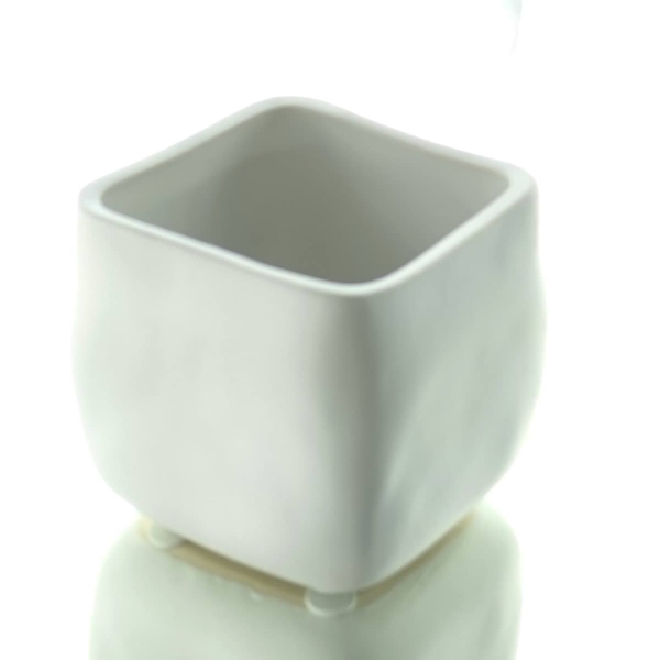 SCHEULEN Pflanztopf Knuddelwürfel Weiß matt quadratisch 11,5 cm - Keramik