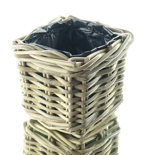 SCHEULEN Rattan-Pflanzkorb S rustikal quadratisch 16 x 16 cm