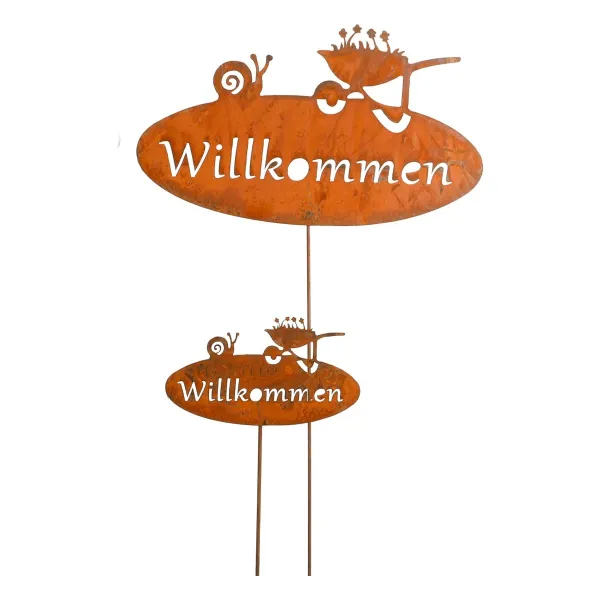 SCHEULEN Stecker Willkommen,rost,H10x38 cm