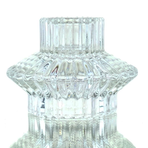 SCHEULEN Teelicht- und Spitzkerzenhalter Transparent klar Ø 8 cm - Glas