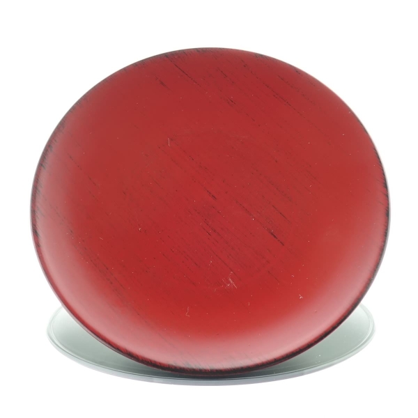 SCHEULEN Weihnachtlicher Deko-Teller Rot matt-antik Ø 18 cm - Kunststoff