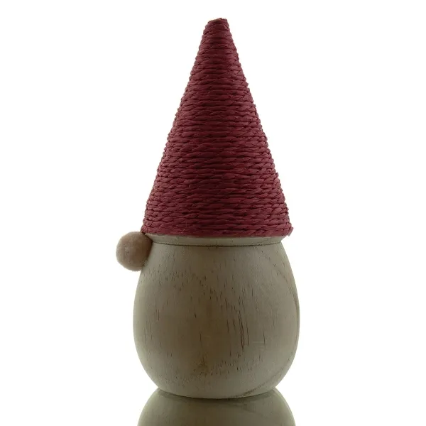 SCHEULEN Weihnachtsdeko Wichtel Natur & Rot mit Kordelmütze 12 cm - Holz