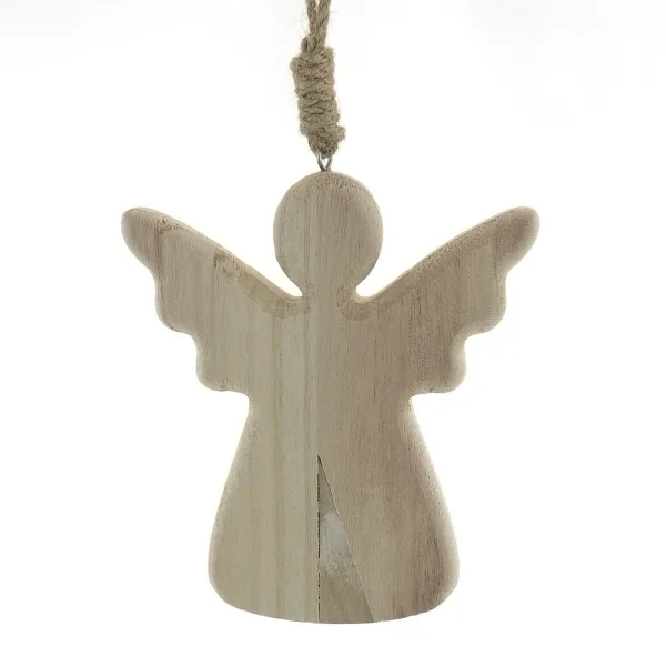 SCHEULEN Weihnachtsengel Anhänger Natur 15 cm - Holz