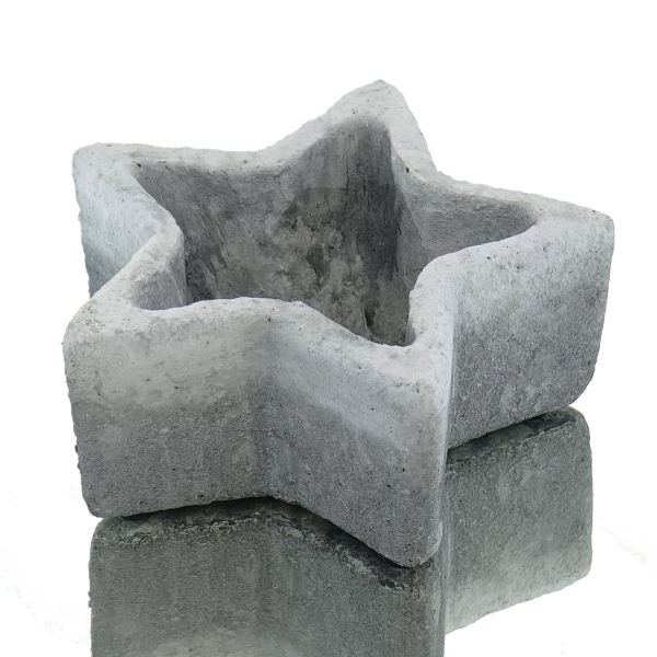 SCHEULEN Weihnachtsgefäß Rustiko in Sternform Antikweiß Ø 14,5 cm - Keramik