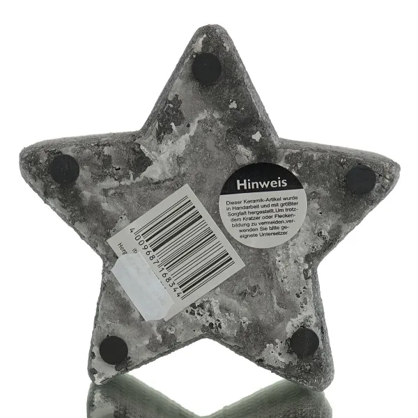 SCHEULEN Weihnachtsgefäß Rustiko in Sternform Antikweiß Ø 18,5 cm - Keramik