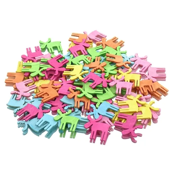 SCHEULEN Weihnachtsstreuartikel Elche Bunt leuchtende Farben 4,3 cm - Holz SCHEULEN Weihnachtsstreuartikel Elche Bunt leuchtende Farben 4,3 cm - Holz