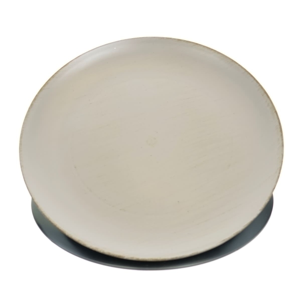 SCHEULEN Weihnachtsteller Vintage Grau-Braun rund antik Ø ca. 27 cm - Kunststoff