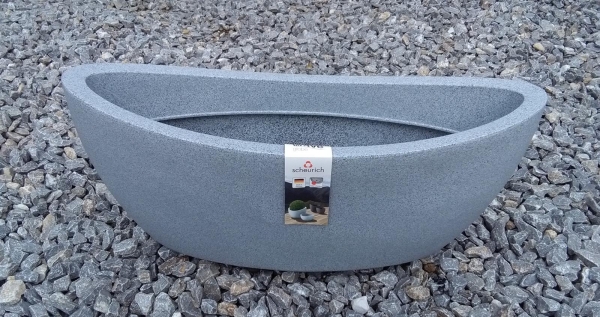 Scheurich Wave Globe Jardiniere weiß/granit 253/58