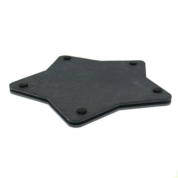 Weihnachtliche Schieferplatte in Sternform dunkelgrau Ø 24 cm