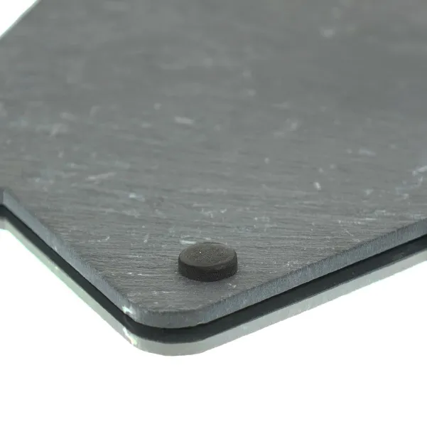 Weihnachtliche Schieferplatte in Sternform dunkelgrau Ø 24 cm