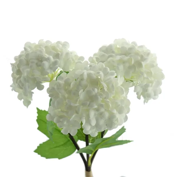DPI Schneeball Weiß ca. 28 cm 3er Bund - Kunstblumen