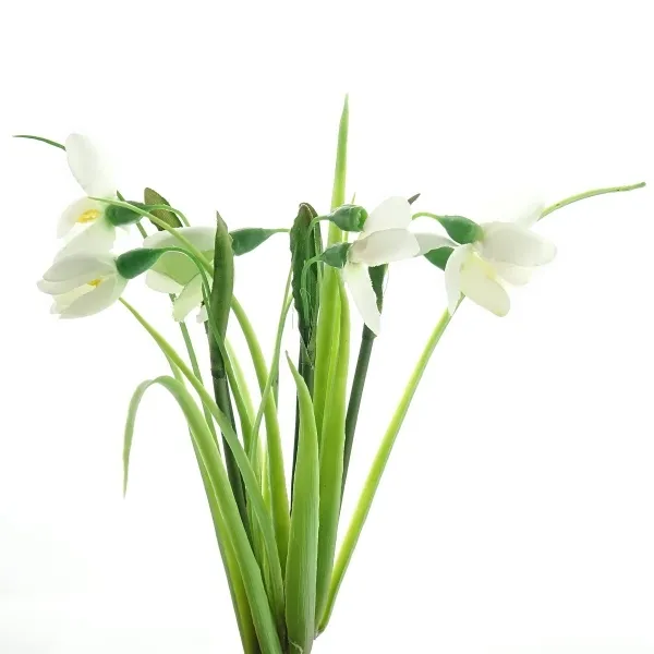 Schneeglöckchenbund Weiß 5 Stiele 30 cm - Kunstblumen