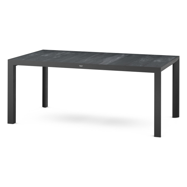 Siena Garden Gartentisch Silva 180 x 100 cm, Keramik wood grey, Aluminium matt anthrazit