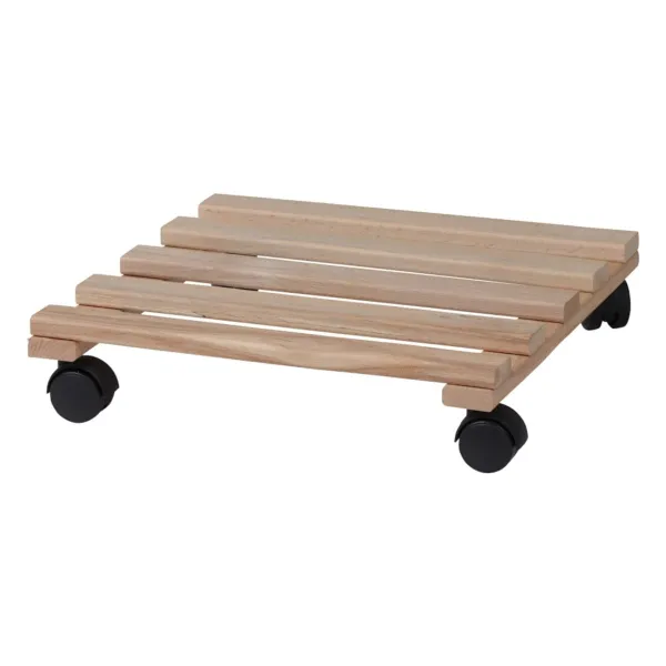 Siena Garden Holz-Rolluntersetzer Buche eckig - 35 x 35 cm