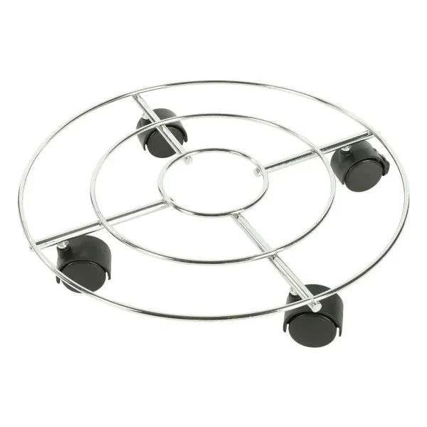 Siena Garden Pflanzenroller Chrom rund - 35 cm