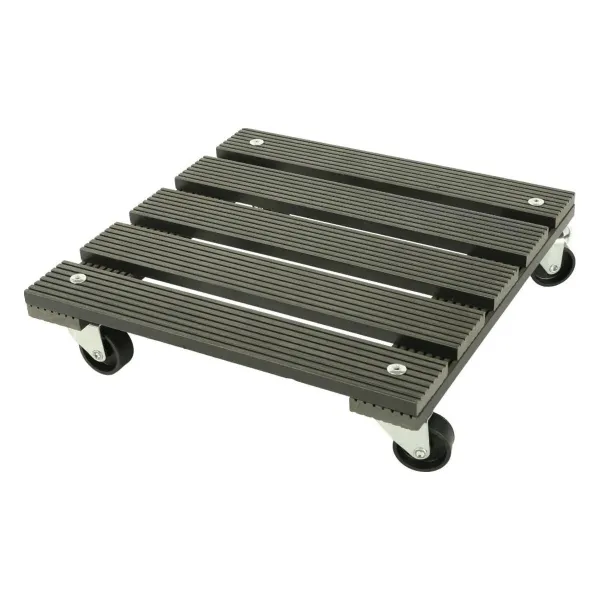 Siena Garden Pflanzenroller WPC eckig anthrazit - 30 x 30 cm