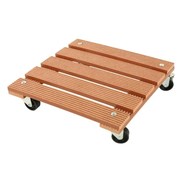 Siena Garden Pflanzenroller WPC eckig natur - 30 x 30 cm