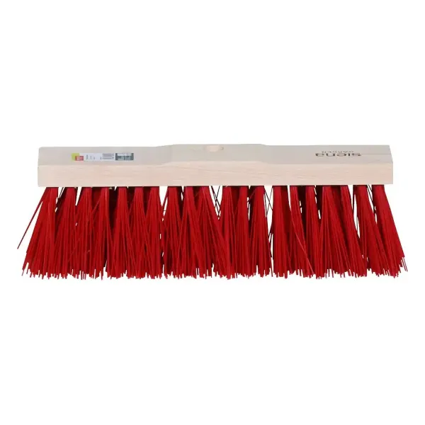 Siena Garden Straßenbesen Elaston 40 cm mit Stielloch, Buchenholz, rot