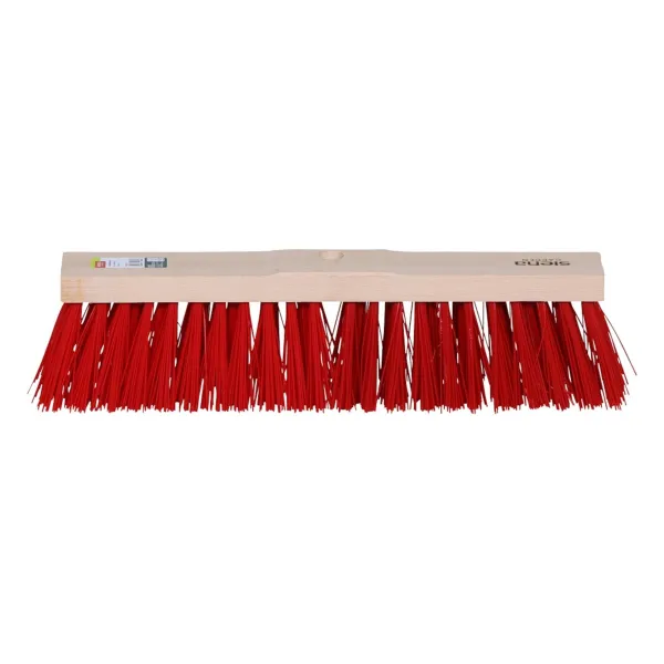Siena Garden Straßenbesen Elaston 60 cm, rote Borsten, Buchenholzkopf mit Stielloch