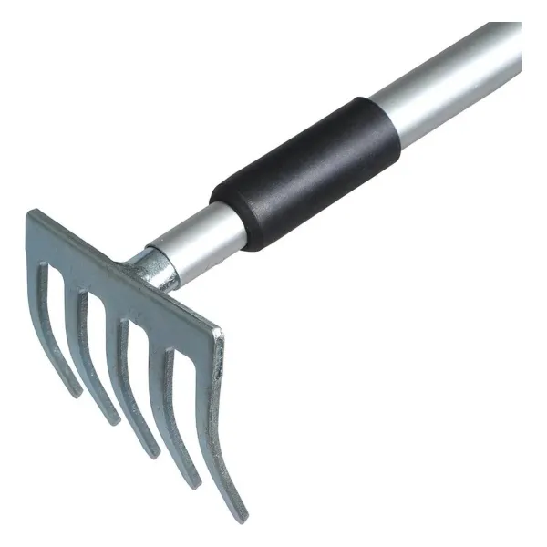 Siena Garden Teleskop-Kleinrechen aus Leichtmetall, 5 Zinken