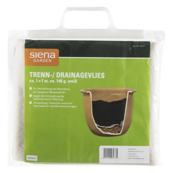 Siena Garden Trenn- und Drainagevlies 140 g weiß - 1 x 1 m