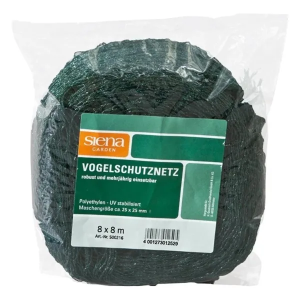 Siena Garden Vogelschutznetz Profi 8 x 8 m, grün