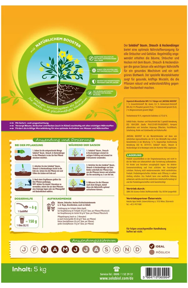Solabiol® Baum-, Strauch & Heckendünger - 5 kg