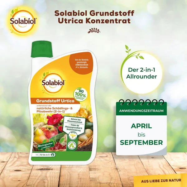 Solabiol® Bio Grundstoff Urtica Konzentrat für 5 Liter Spritzbrühe - 1 Liter