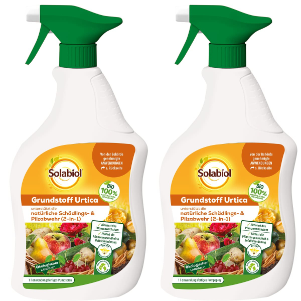 Solabiol® Bio Grundstoff Urtica Spray anwendungsfertig 1 Liter Sprühflasche x 2