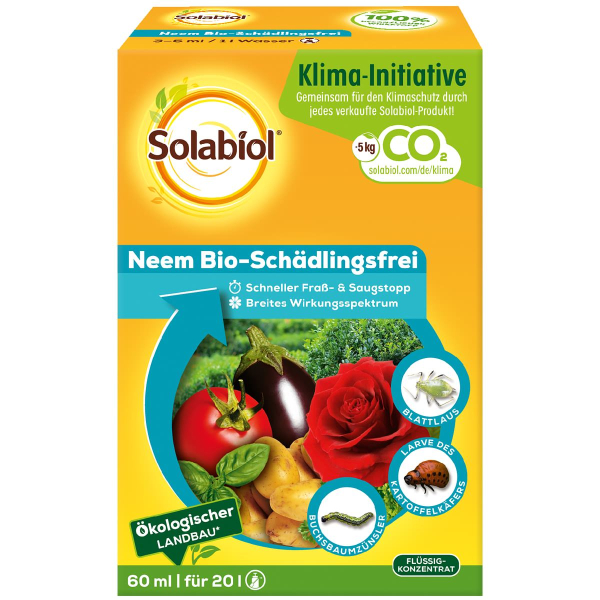 Solabiol® Bio Neem Schädlingsfrei 60 ml für 20 Liter Spritzbrühe