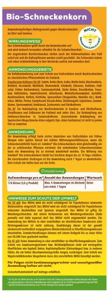 Solabiol® Bio Schneckenkorn für bis zu 210 m² - 800 Gramm
