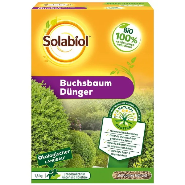 Solabiol® Buchsbaum Dünger für bis zu 15 Buchsbäume - 1,5 kg