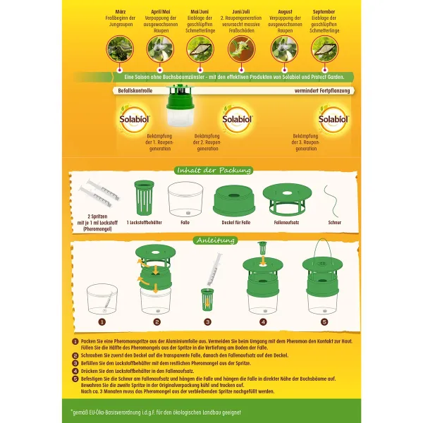 Solabiol® Buchsbaumzünsler-Falle inkl. 2 Pheromonspritzen für bis zu 180 m²