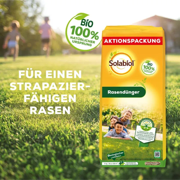Solabiol® Rasendünger Aktionspackung 15 kg für ca. 500 m²