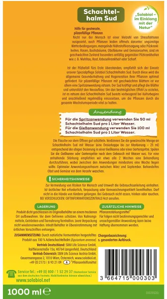 Solabiol® Schachtelhalm Sud für pilzanfällige Pflanzen Konzentrat - 1 Liter