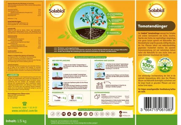 Solabiol® Tomatendünger - 1,5 kg