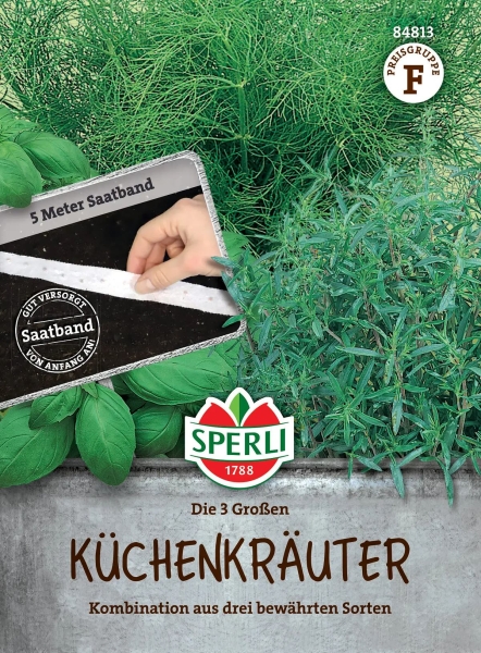 Sperli 3-Kräuter Balikum - Bohnenkraut - Dill Saatband  - Kräutersamen