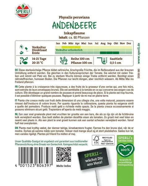 Sperli Andenbeeren Inkapflaume - Obstsamen