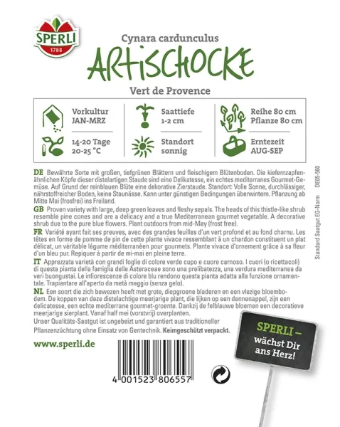Sperli Artischocken Vert de Provence - Gemüsesamen