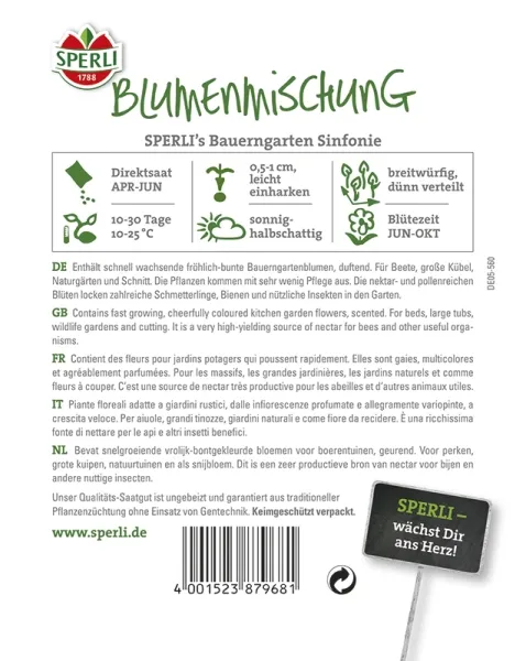 Sperli Blumenmischung SPERLIs Bauerngarten Sinfonie - Blumensamen