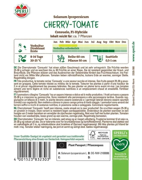 Sperli Cherry-Tomaten Consuelo F1 - Gemüsesamen