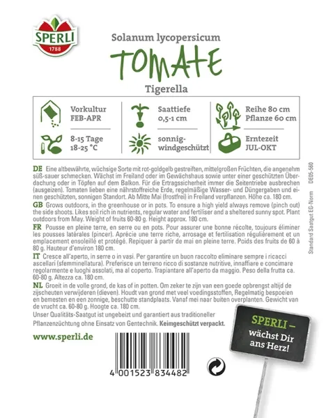 Sperli Cocktail - Tomaten Tigerella - Gemüsesamen