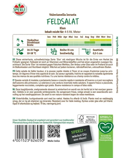 Sperli Feldsalat Elan - Gemüsesamen