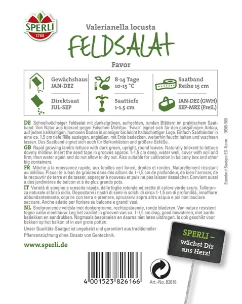 Sperli Feldsalat Favor - Saatband - Gemüsesamen