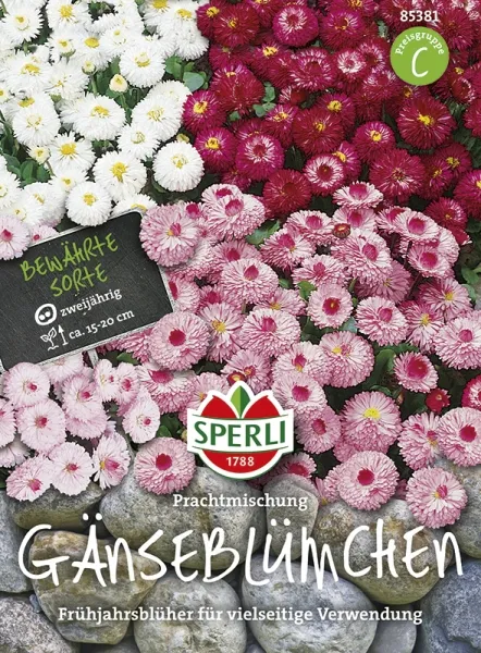 Sperli Gänseblümchen gefüllt Prachtmischung - Blumensamen Sperli Gänseblümchen gefüllt Prachtmischung - Blumensamen