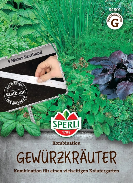 Sperli Gewürzkräuter-Kombination Saatband - Kräutersamen