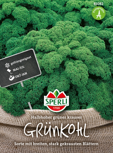 Sperli Grünkohl Halbhoher Grüner Krauser - Gemüsesamen