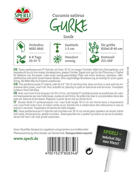 Sperli Gurken Iznik - Gemüsesamen