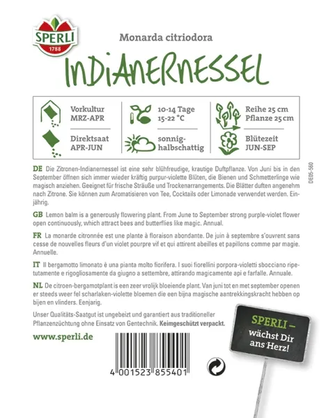 Sperli Indianernesseln violett - Blumensamen